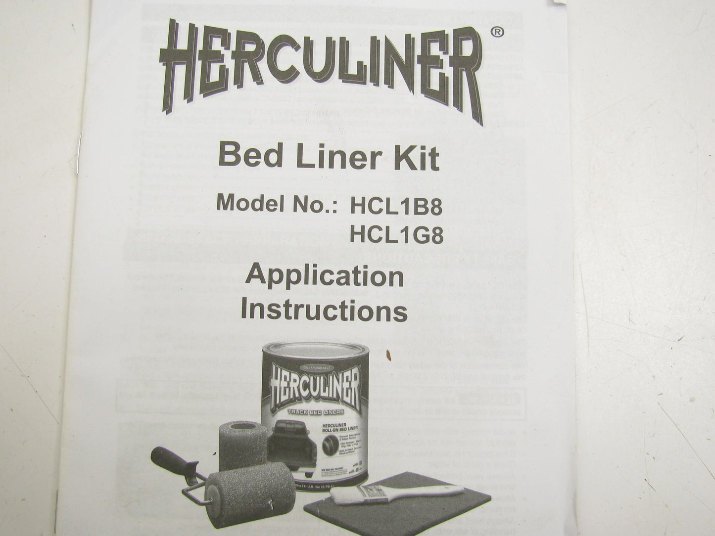 Herculiner HCL1B8  1 Gallon DIY Truck Brush On Bed Liner Kit  Black