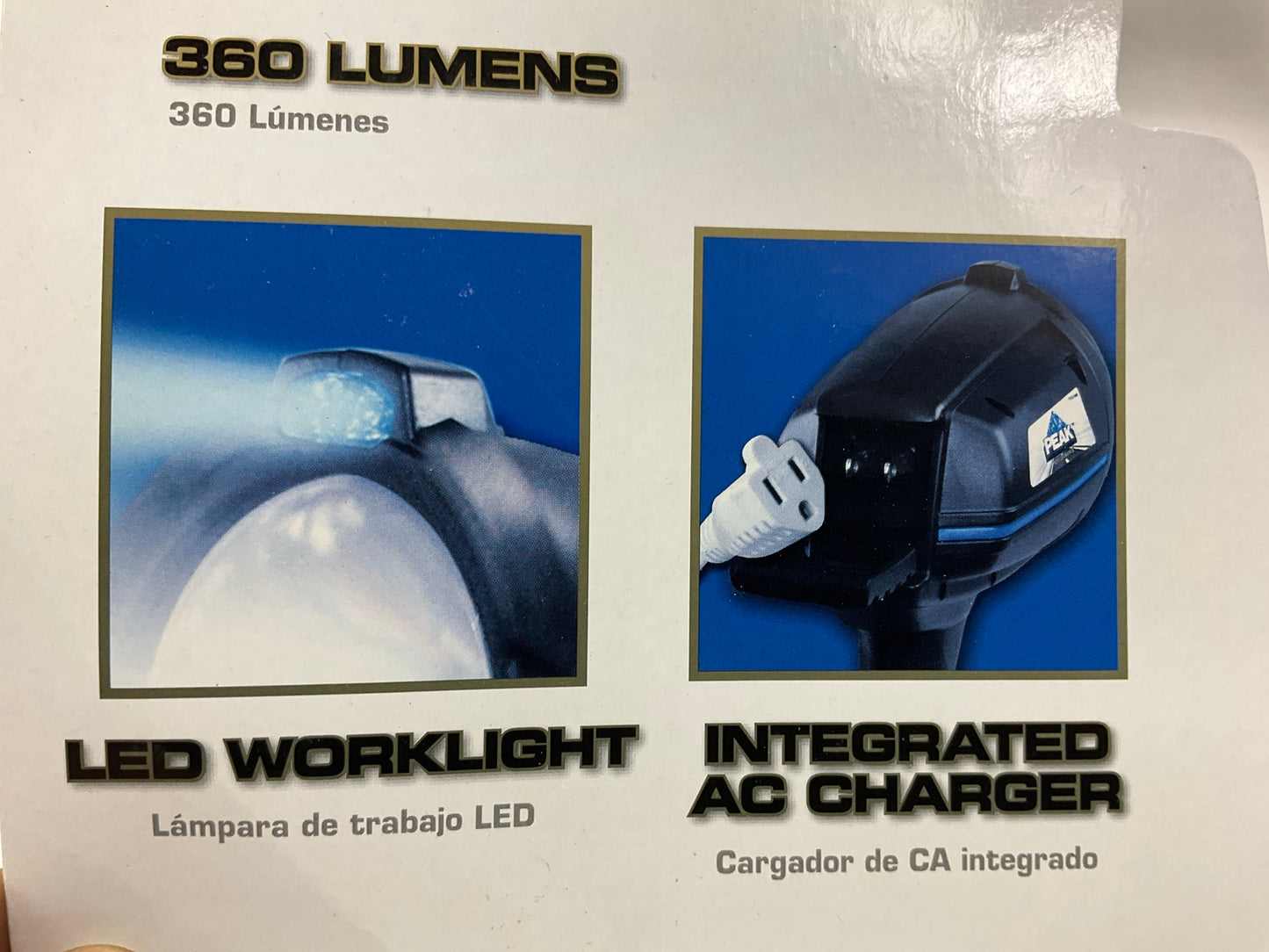 Peak PKC02MB Rechargeable Spotlight, 360 Lumens Spot Lamp Flashlight Light
