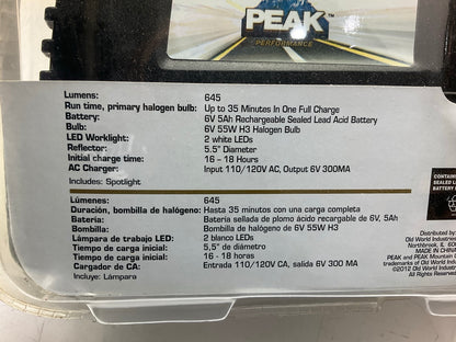 Peak PKC05MB 5-Million Candle Power Rechargeable Spotlight Lamp Flash Light Lamp