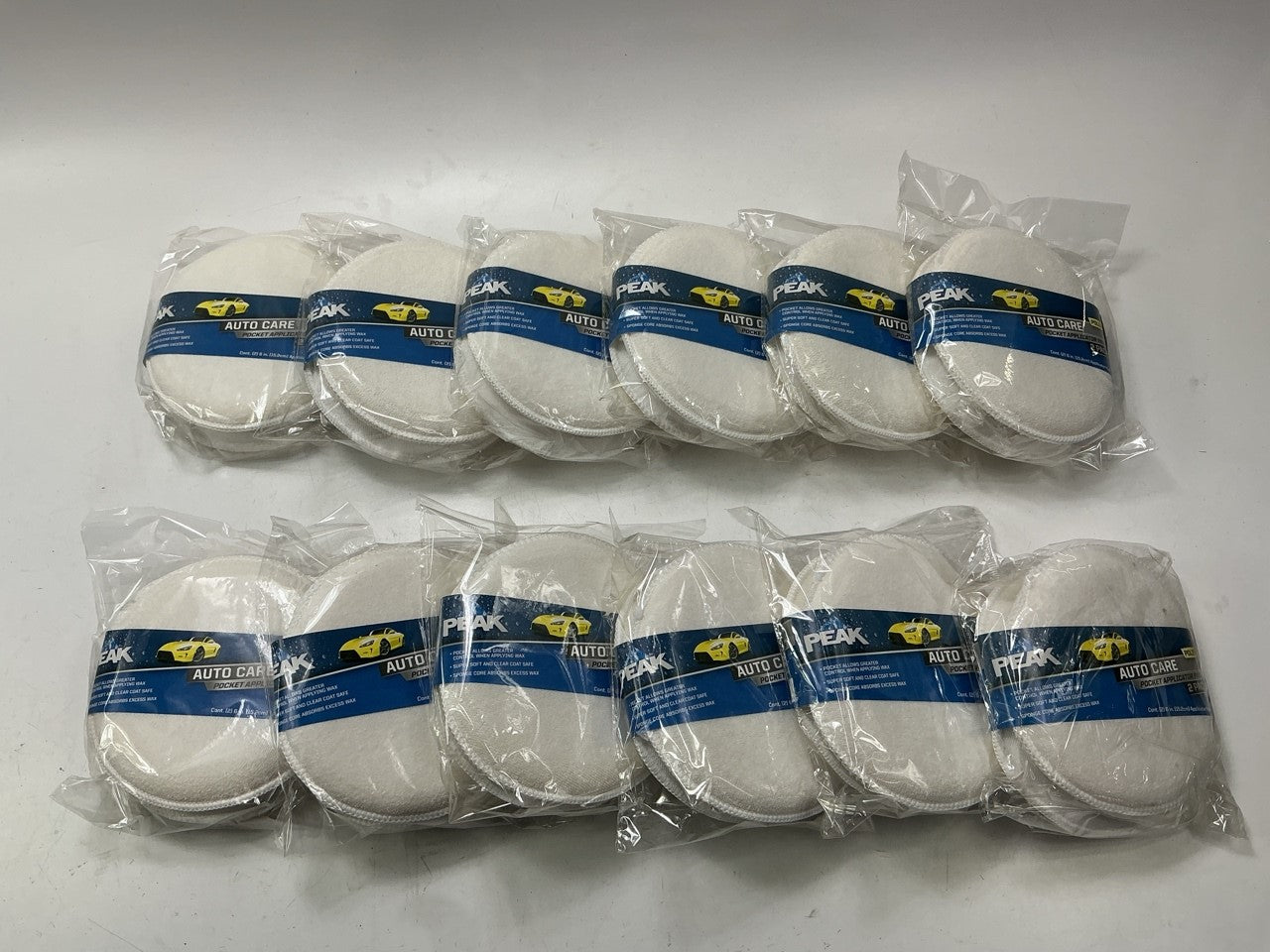 12 Packs Of 2 Each - Peak PKCOGH 6'' Polishing Buffing Pad Bonnet Applicator Pads