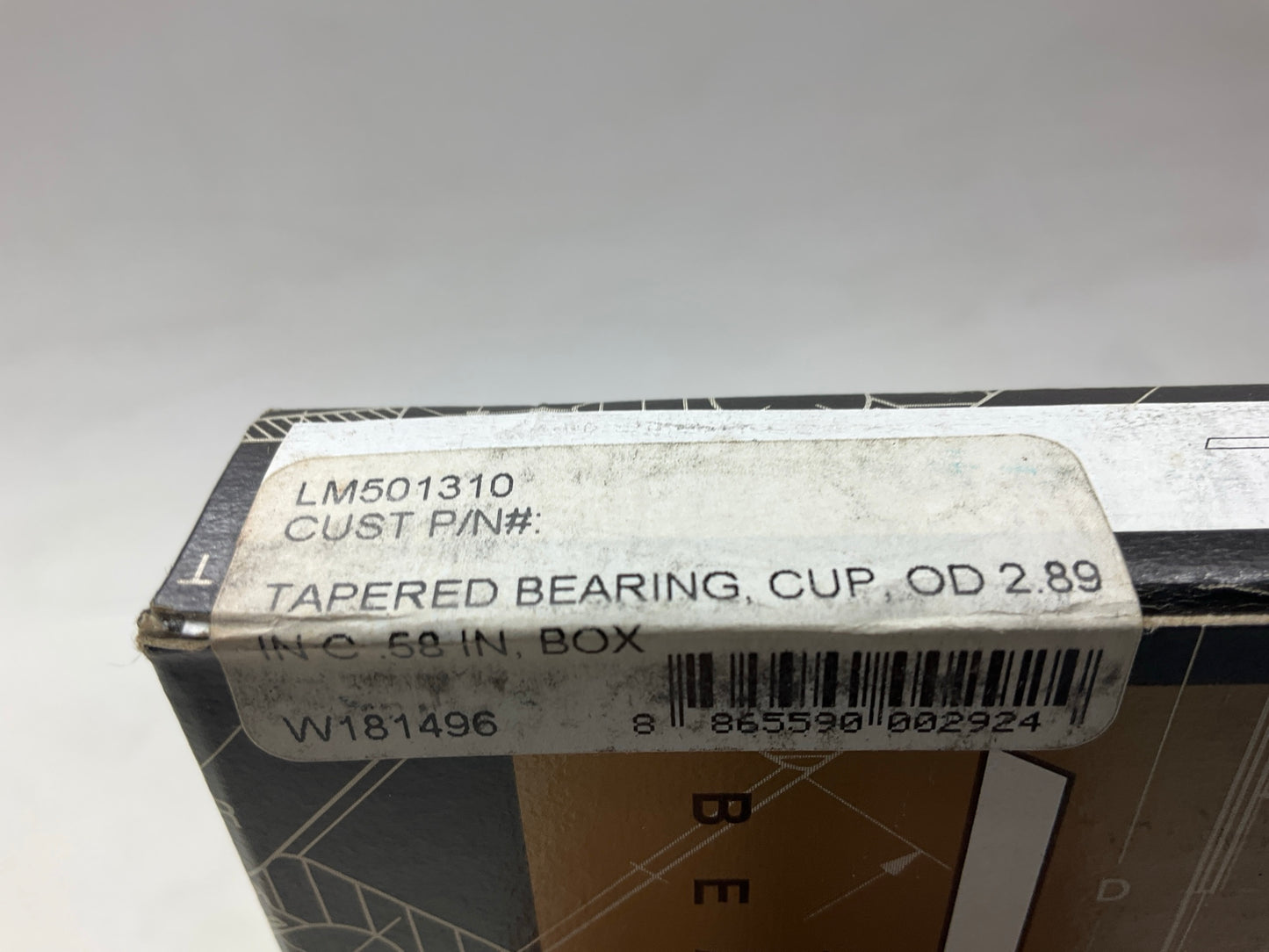 (2) Peer LM501310 Tapered Bearing Race Cup