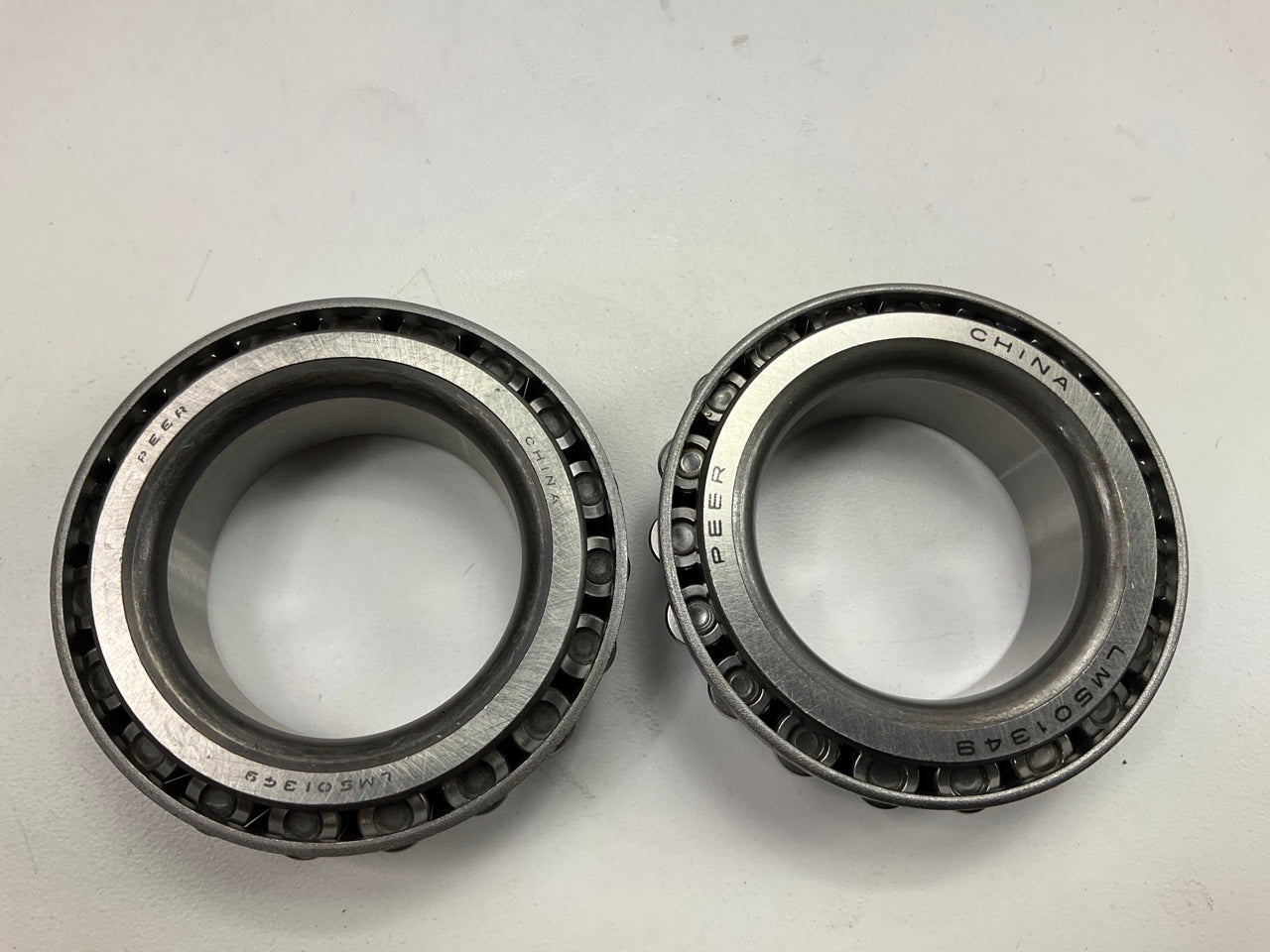 (2) Peer LM501349 Cone Tapered Roller Bearings