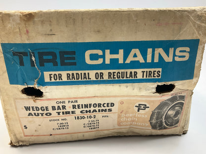 Peerless 1830-10-2 Tire Snow Chains PAIR  C/CR78-14 , D/DR78-14 , 185R14