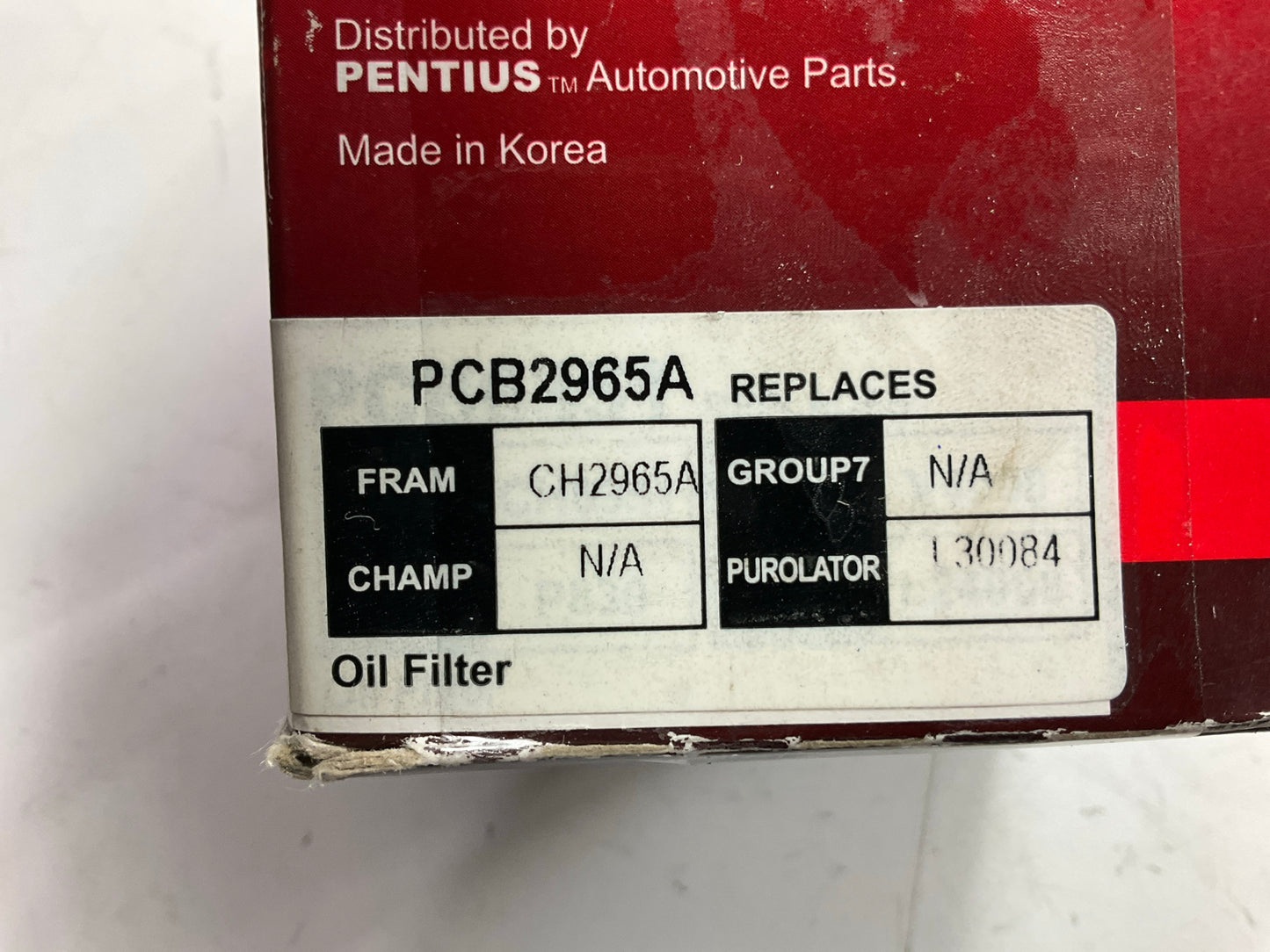 Pentius PCB2965A Engine Oil Filter