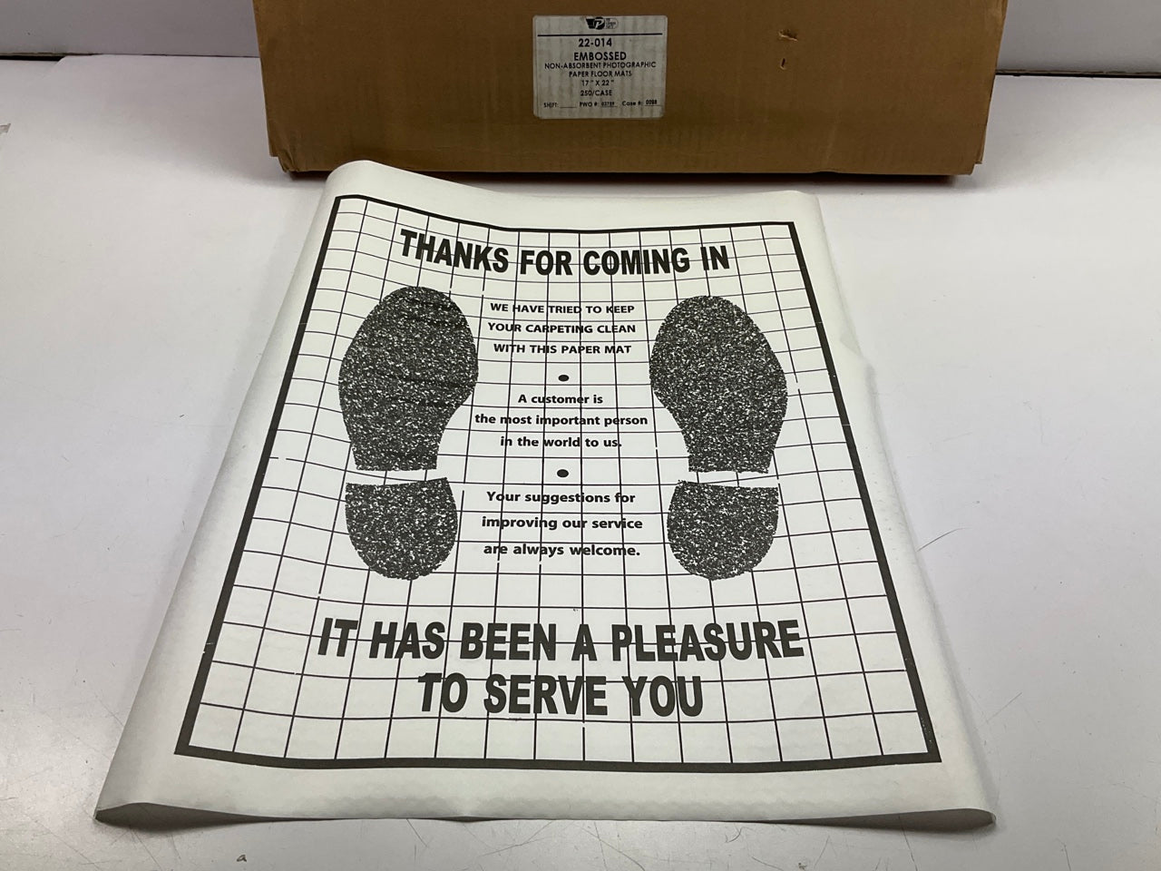 Pep Express 22-014  17''W X 22''H Disposable Auto Paper Floor Mats - Pack Of 250