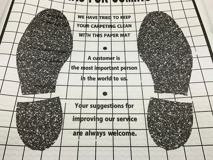 Pep Express 22-014  17''W X 22''H Disposable Auto Paper Floor Mats - Pack Of 250
