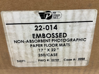 Pep Express 22-014  17''W X 22''H Disposable Auto Paper Floor Mats - Pack Of 250