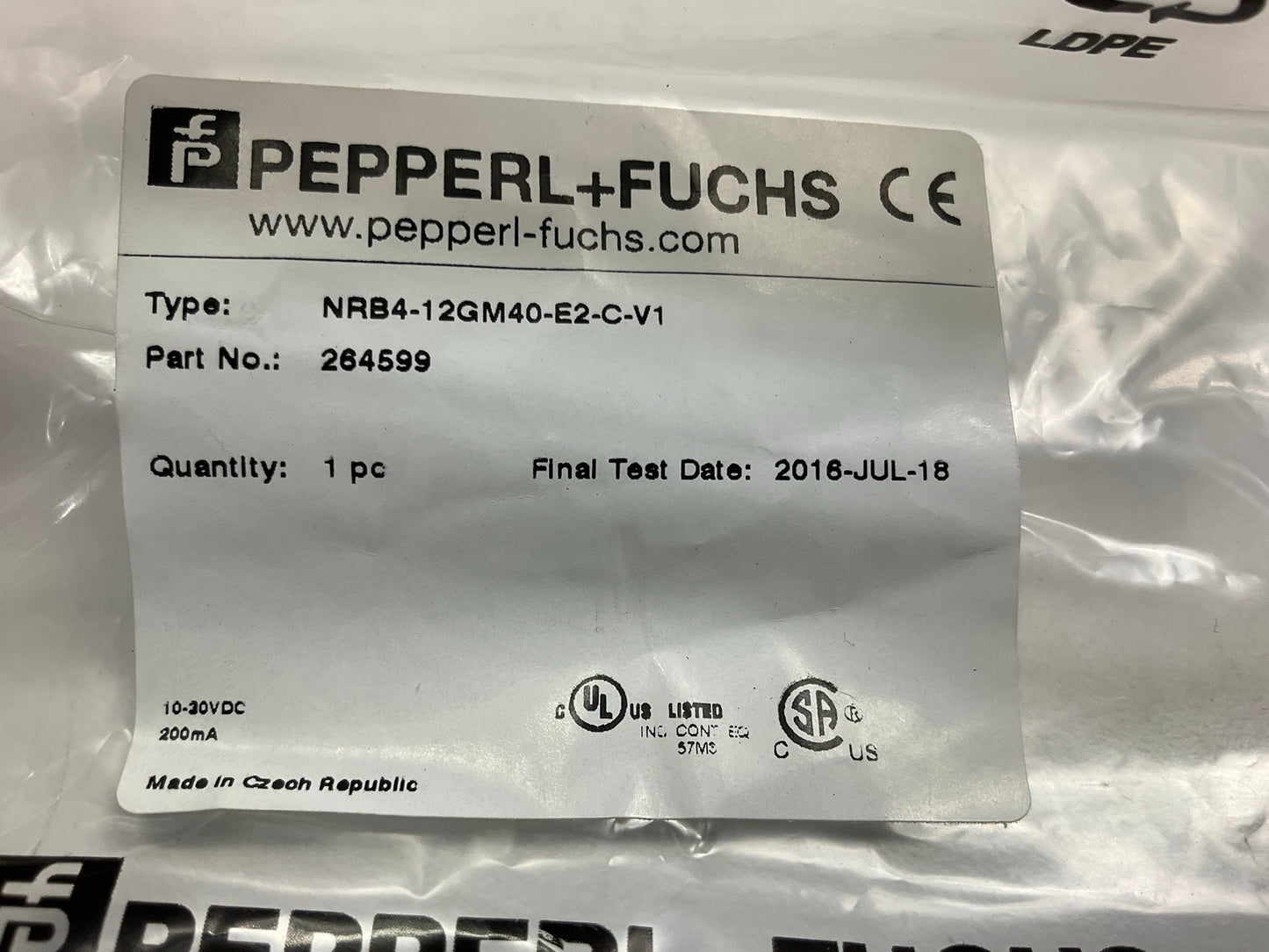(10) New PEPPERL+FUCHS 264599 Inductive Proximity Sensors NRB4-12GM40-E2-C-V1