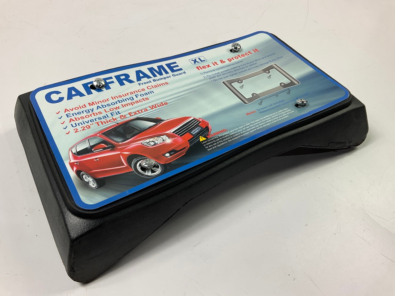 PerfectCar 2T30312 Front Bumper Guard License Plate Mount Cushion Foam Protector
