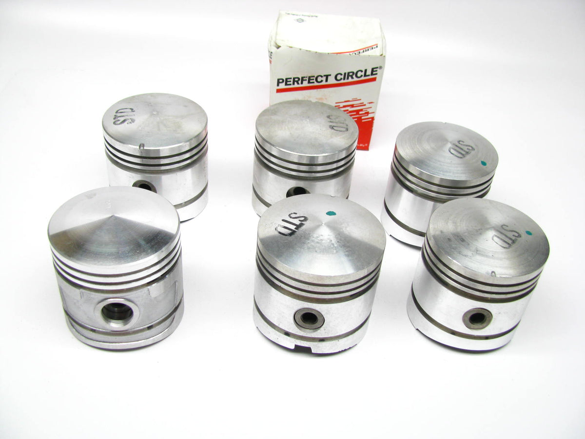 (6) Perfect Circle 224-2742 Engine Piston Standard 1946-1953 Ford 226 Flathead