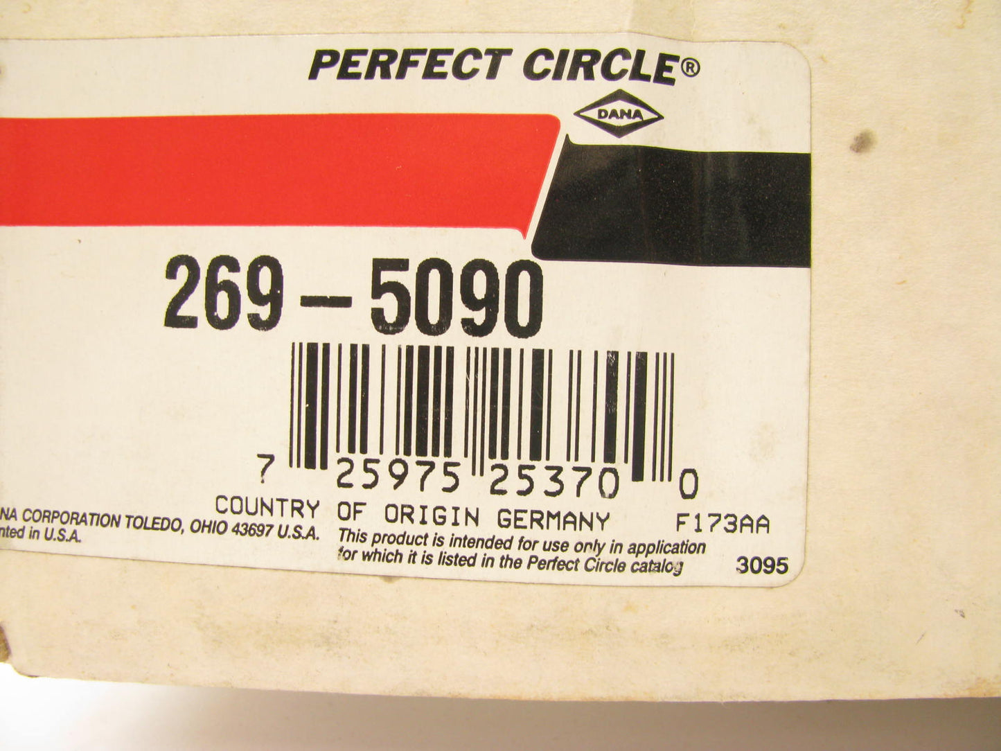 Perfect Circle 269-5090 INNER Steering Tie Rod End 1985-92 VW Golf, 85-93 Jetta