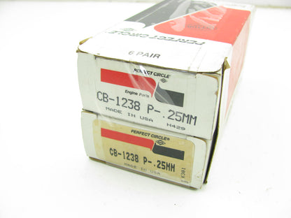 (6) Perfect Circle CB-1238P-25MM Rod Bearings .25mm 80-09 GM 2.8L 3.1L 3.4L V6