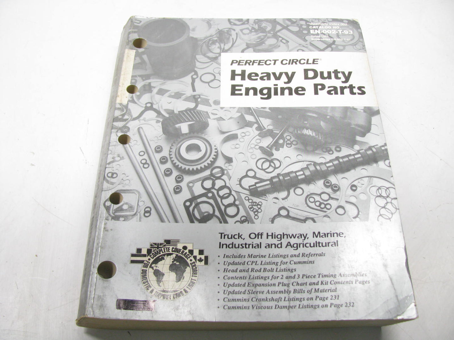 Perfect Circle EN-002-T-93 Heavy Duty Engine Parts Catalog - 1993, 758 Pages