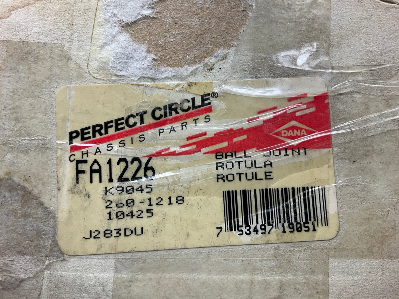 MISSING HARDWARE - Perfect Circle FA1226 Front Left Lower Ball Joint