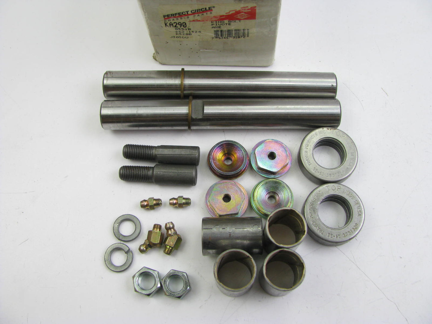 Perfect Circle KA290 Steering King Pin Bolt Set - 0.8593'' Diameter X 6.670'' Long
