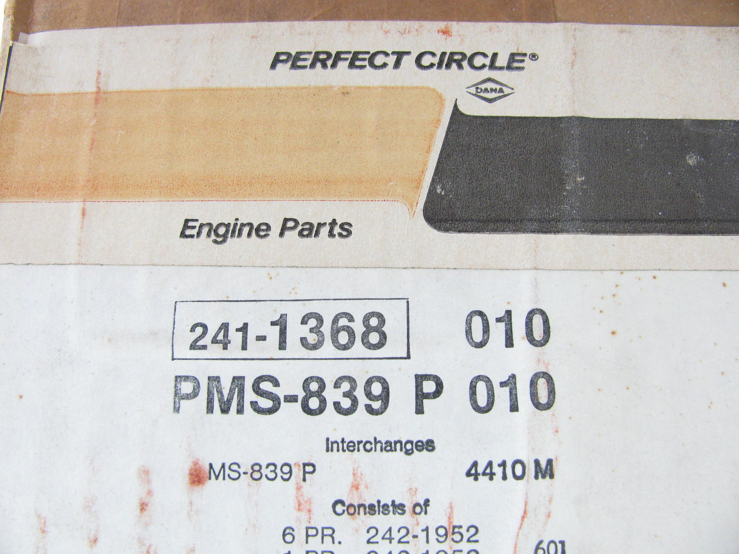 Perfect Circle MS839P010 Engine Main Bearings .010'' For John Deere 4010 4020