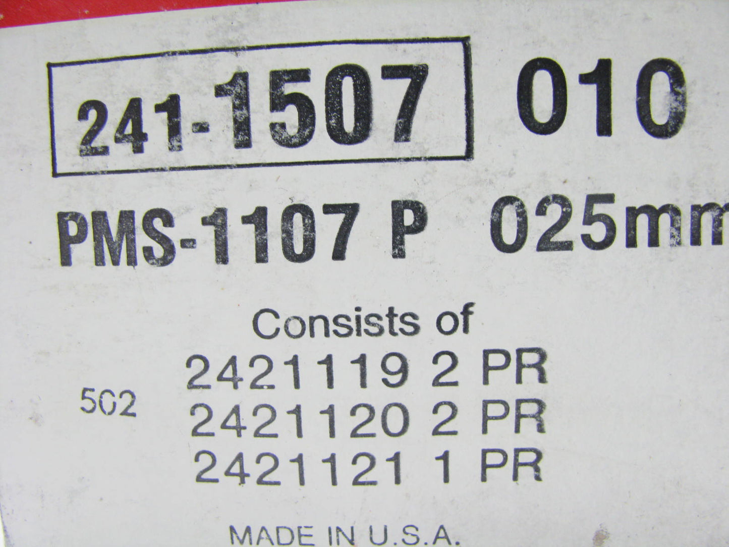 Perfect PMS-1107P-025 Main Bearings .25mm For 1971-82 Datsun 1.2L 1.3L 1.4L 1.5L