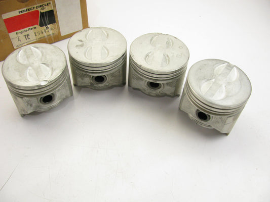 (4) Perfect Circle TC-1544-040 Engine Piston .040'' For OMC Mercruiser 153