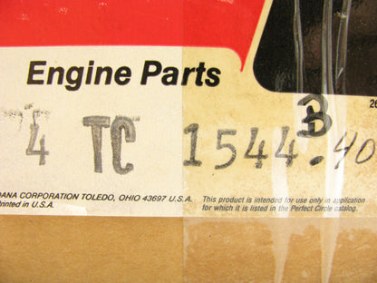 (4) Perfect Circle TC-1544-040 Engine Piston .040'' For OMC Mercruiser 153