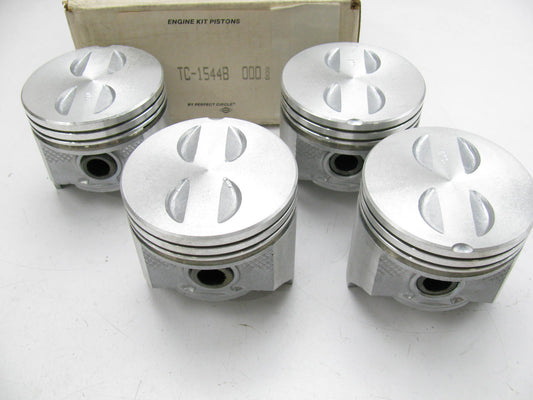 Perfect Circle TC-1544B-000 Pistons Set, Standard Size Mercruiser OMC 2.5L 4-Cyl