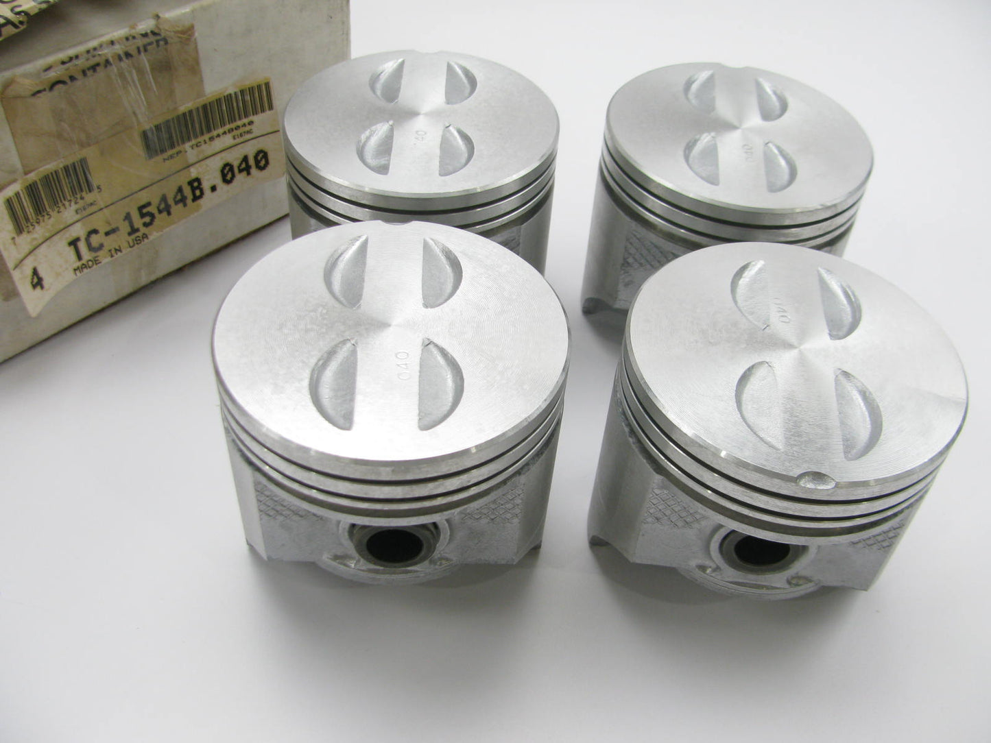 (4) Perfect Circle TC-1544B-040 Engine Pistons .040'' For 1963-1965 GM 2.5L I4