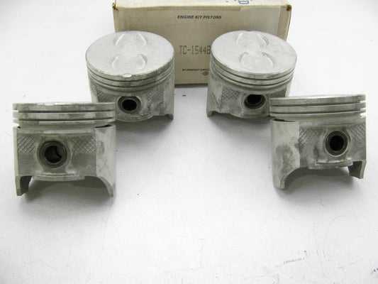 (4) Perfect Circle TC-1544B STD Engine Pistons For 1963-1965 GM 2.5L I4