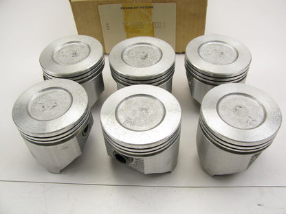 (6) Perfect Circle TC1650 Engine Piston STD 1963-1983 Ford 200, 1969-80 250-L6