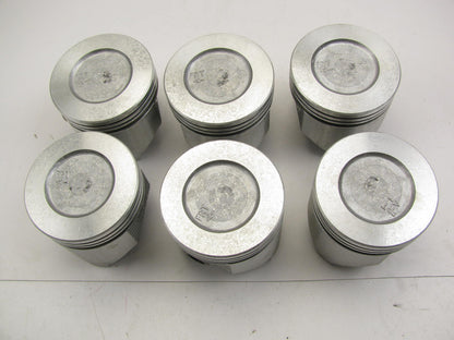 (6) Perfect Circle TC1650 Engine Piston STD 1963-1983 Ford 200, 1969-80 250-L6