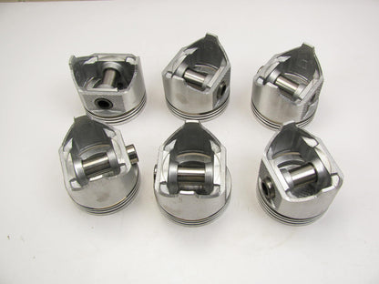 (6) Perfect Circle TC1650 Engine Piston STD 1963-1983 Ford 200, 1969-80 250-L6