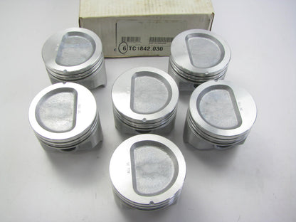 (6) Perfect Circle TC-1842-030 Engine Pistons .030'' For 1972-1986 Ford Truck 300