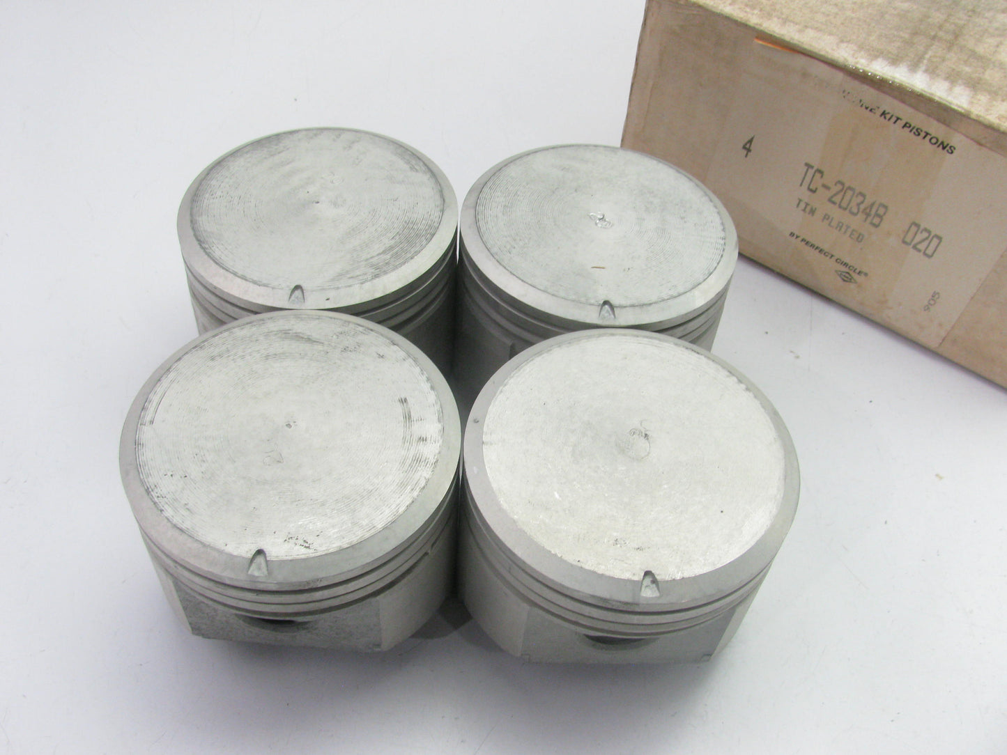 (4) Perfect Circle TC-2034B-020 Engine Piston .020'' For 1977-1979 GM 2.5L-L4