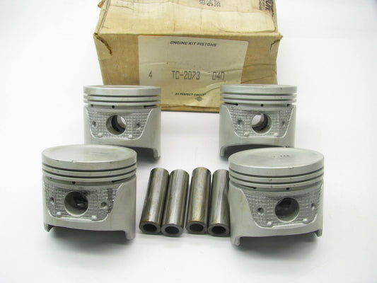(4) Perfect Circle TC-2073-040 Engine Piston .040'' For 75-79 Datsun 2.0L L20B