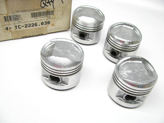 (4) Perfect Circle TC-2226-030 Engine Piston .030'' 1981-1985 Ford 1.6L SOHC