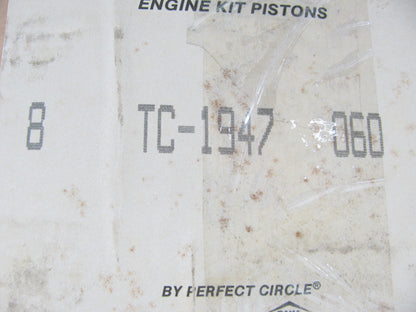 (8) Perfect Circle TC1947-060 Engine Piston .060'' 1966-1985 Chevrolet GMC 366-V8