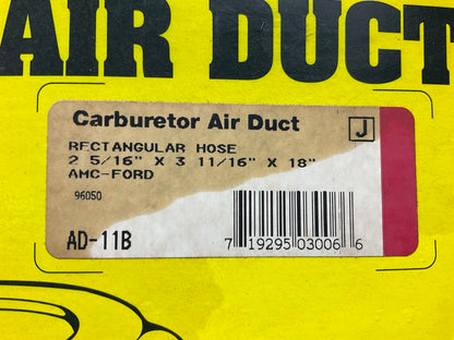 Perfect Parts AD-11B Carburetor Air Duct Hose (Rectangular) For AMC & Ford