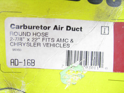 Perfect Parts AD-16B Universal Round Air Duct Hose - 2-7/8'' X 22''
