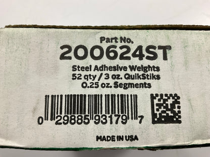 Adhesive Wheel Weights .25 Oz Each Segment - Box Of 52 Pcs