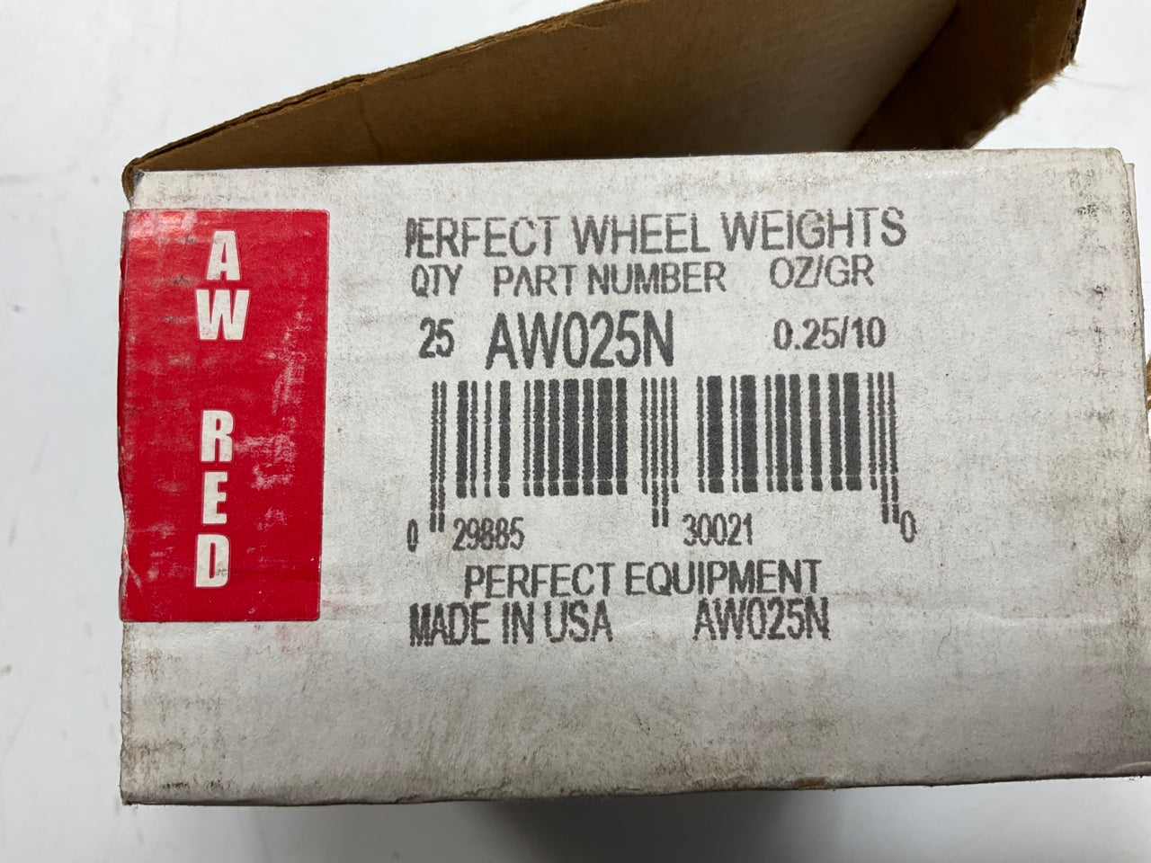Perfect Wheel Weights AW025N Wheel Weights .25 Oz - Box Of 25 Pcs