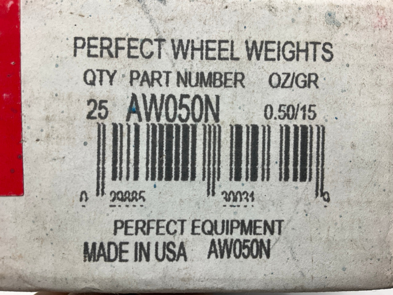 Perfect Wheel Weights AW050N Wheel Weights .50 Oz - Box Of 25 Pcs