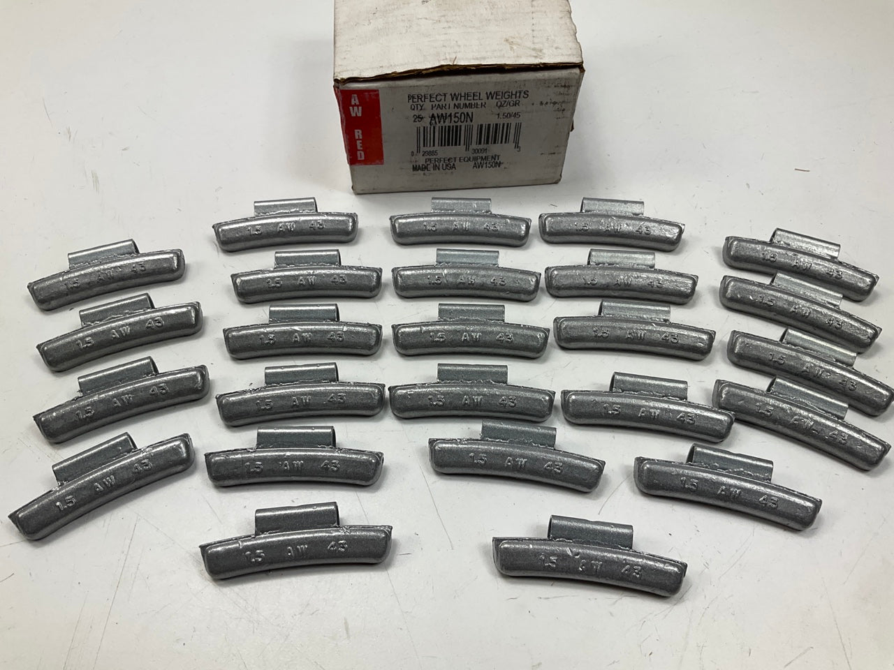 Perfect Wheel Weights AW150N Wheel Weights 1.50 Oz - Box Of 25 Pcs