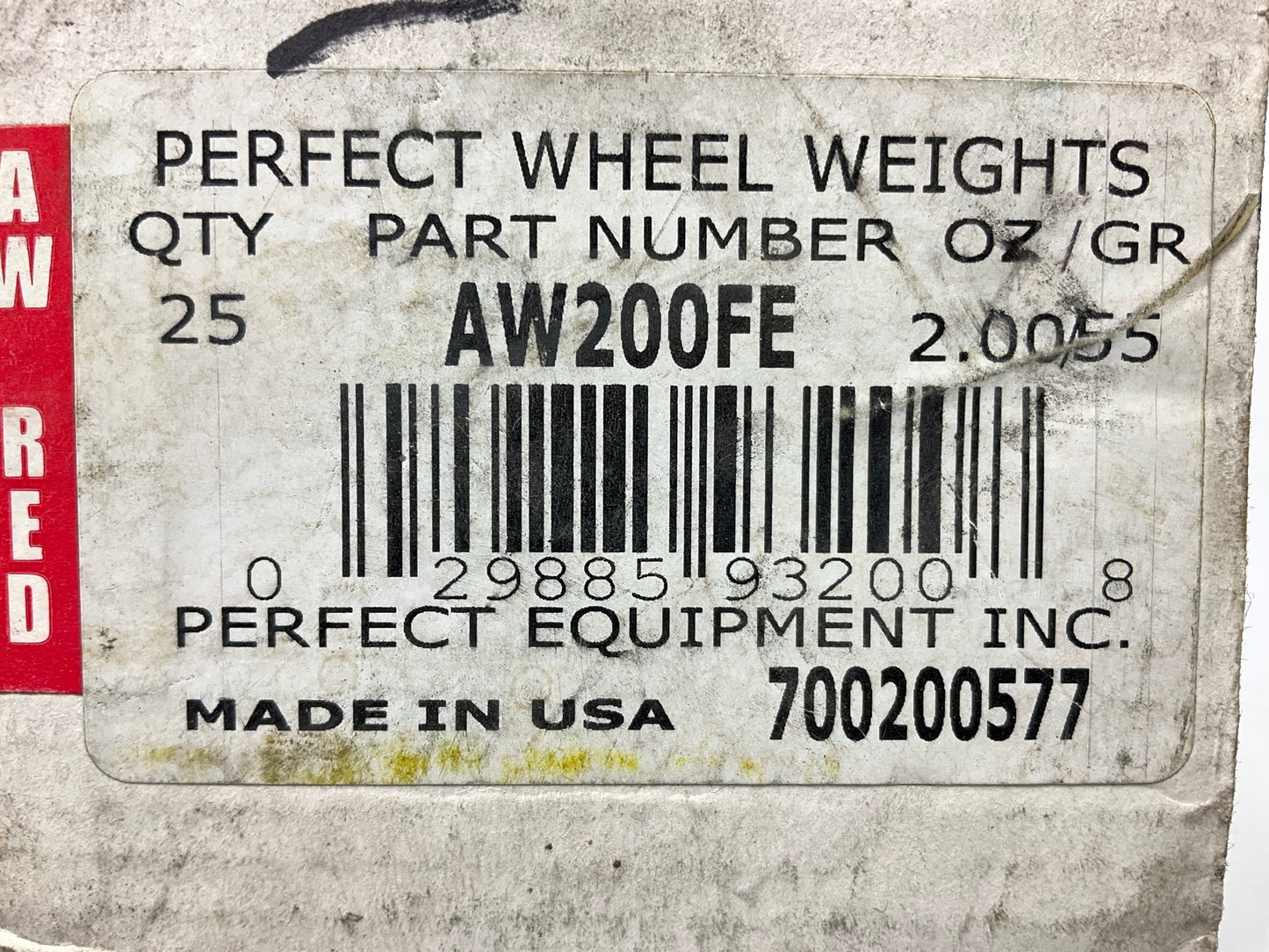 Perfect Wheel Weights AW200FE Wheel Weights 2 Oz - Box Of 25 Pcs