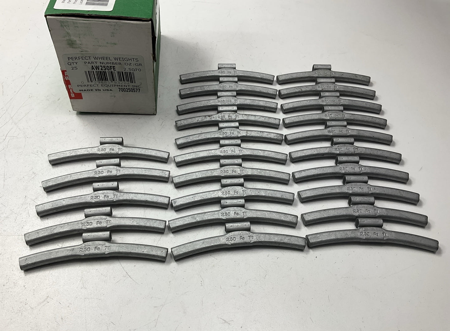 Perfect Wheel Weights AW250FE  Wheel Weights 2.5 Oz - Box Of 25 Pcs