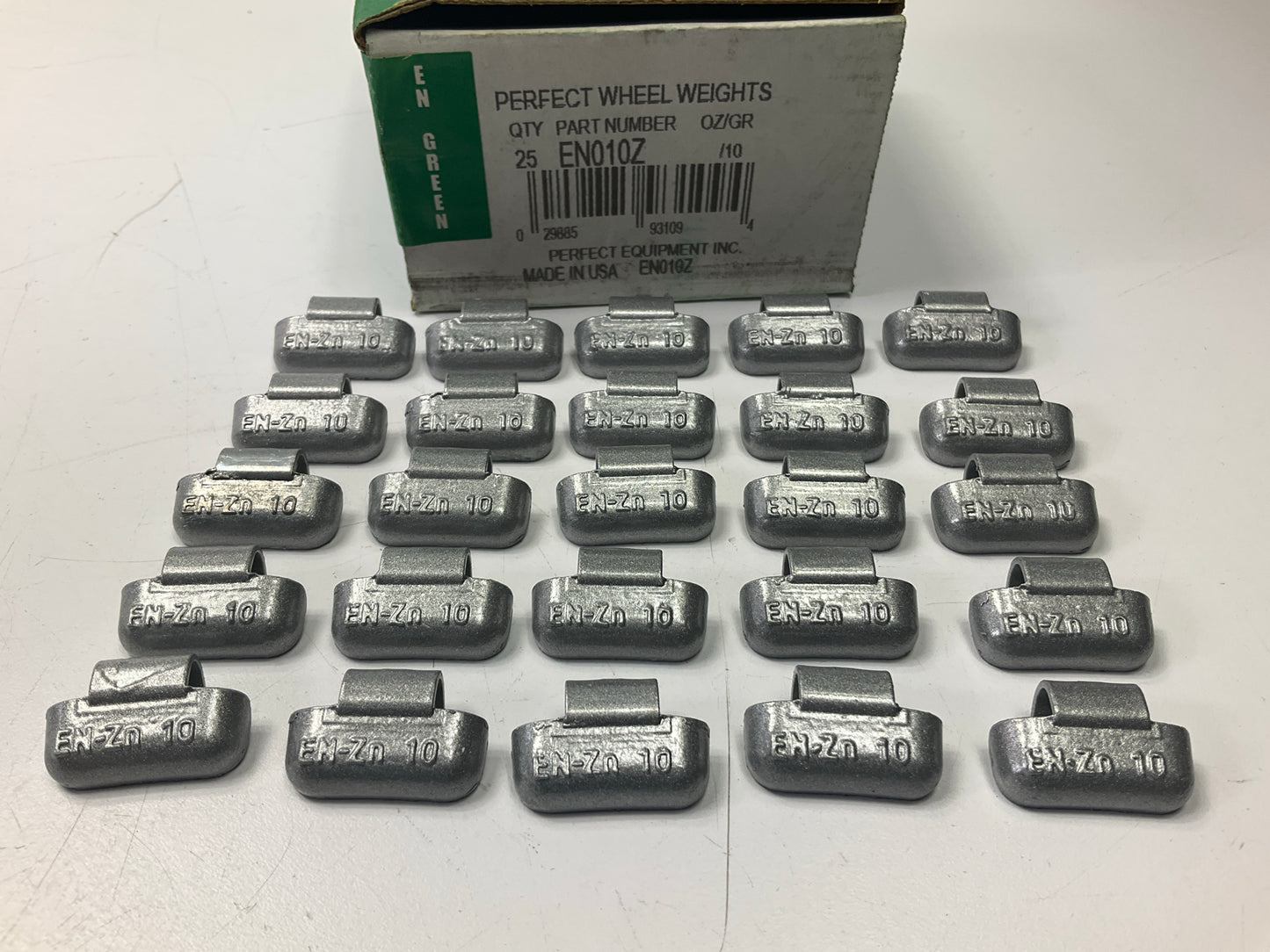 (25) Perfect Wheel Weights EN010Z Zinc Coated Clip On Wheel Weights, 10g
