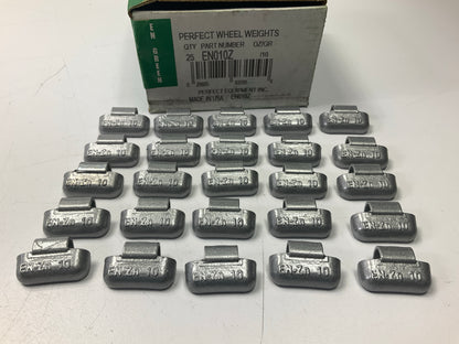 (25) Perfect Wheel Weights EN010Z Zinc Coated Clip On Wheel Weights, 10g