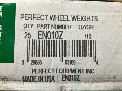 (25) Perfect Wheel Weights EN010Z Zinc Coated Clip On Wheel Weights, 10g