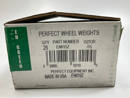 (25) Perfect Wheel Weights EN015Z Zinc Coated Clip On Wheel Weights, 15g