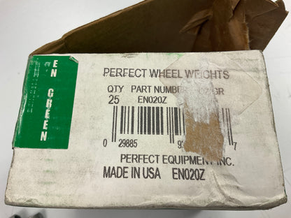 (25) Perfect Wheel Weights EN020Z EN Type Clip On Wheel Weight Zinc Coated, 20g.