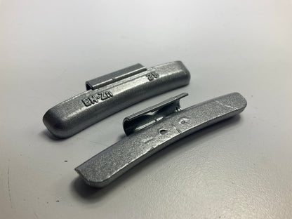 (25) Perfect Wheel Weights EN025Z EN Type Clip On Wheel Weight Zinc Coated, 25g.