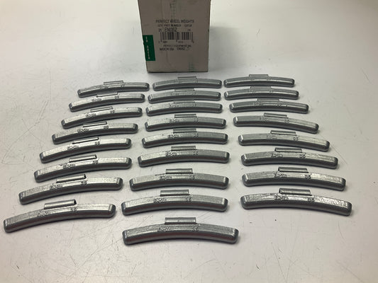 (25) Perfect Wheel Weights EN035Z EN Type Clip On Wheel Weight Zinc Coated, 35g.