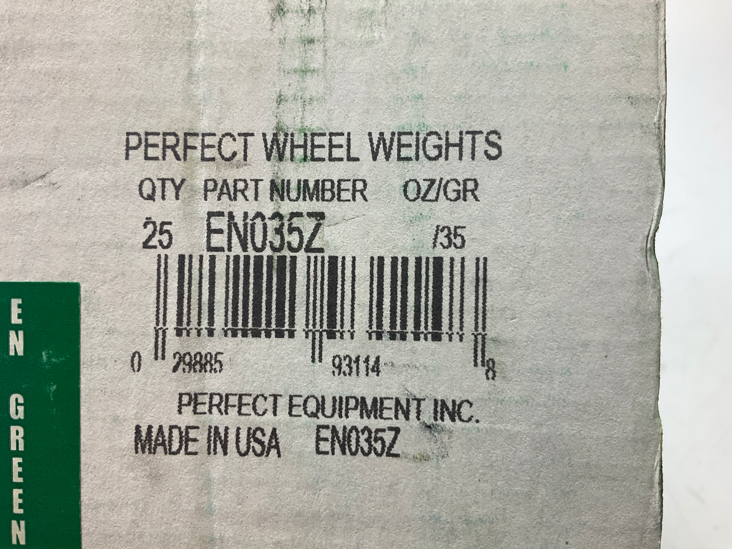 (25) Perfect Wheel Weights EN035Z EN Type Clip On Wheel Weight Zinc Coated, 35g.